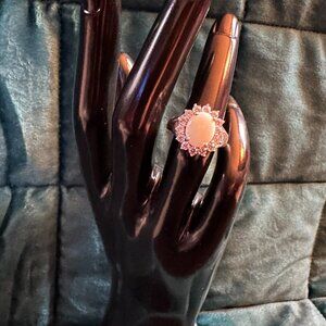 HSN Opal and cz cocktail ring sz 6